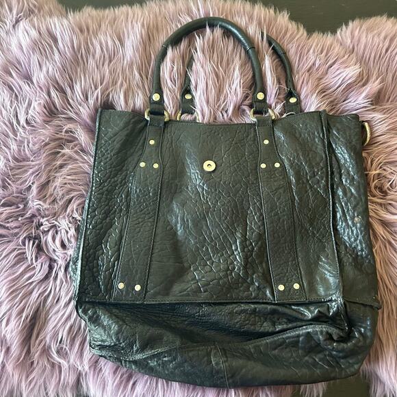 WILL leather goods leather black tote bag - Picture 12 of 14